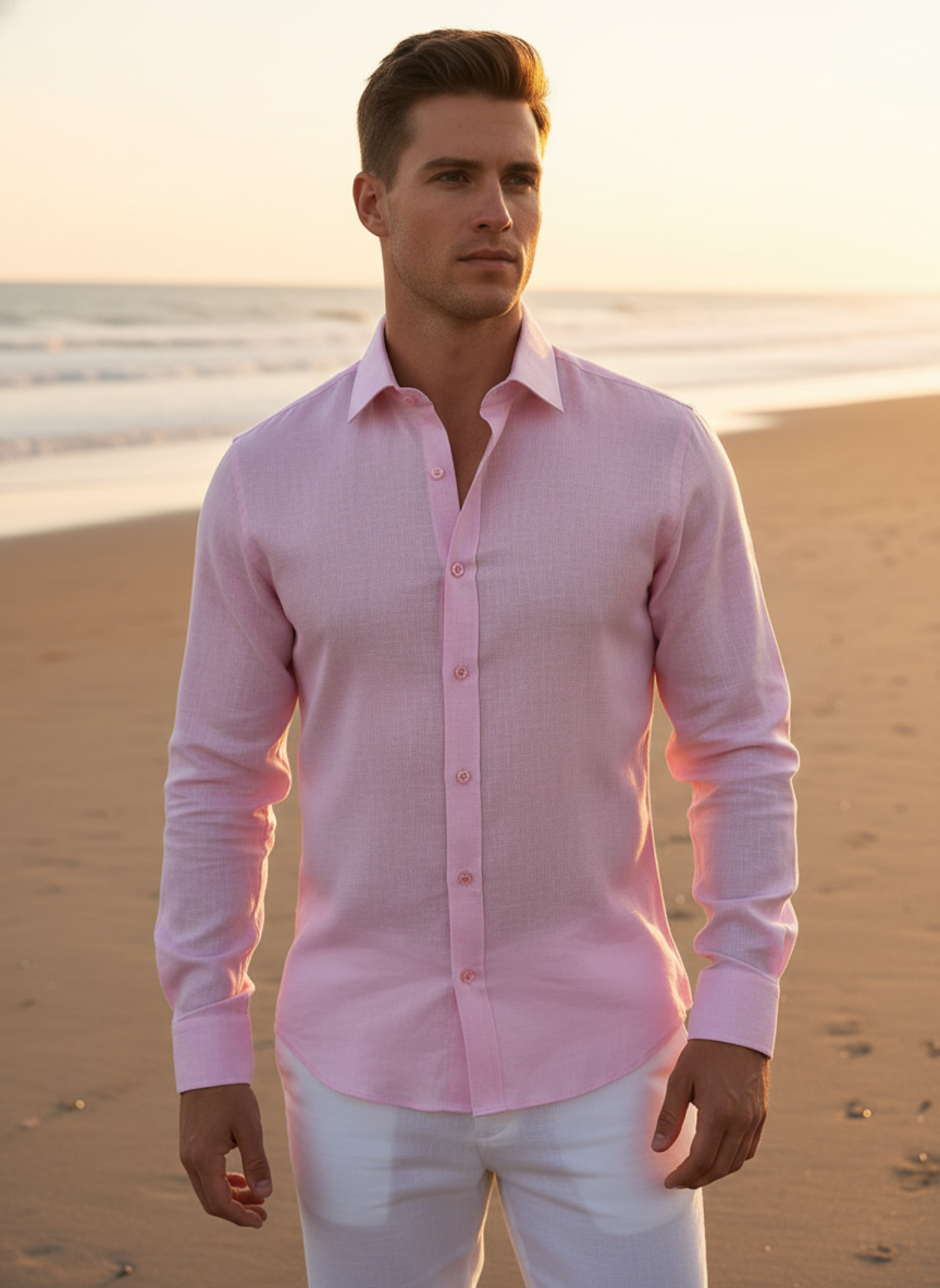 Rose Mist - Linen Cotton Shirt