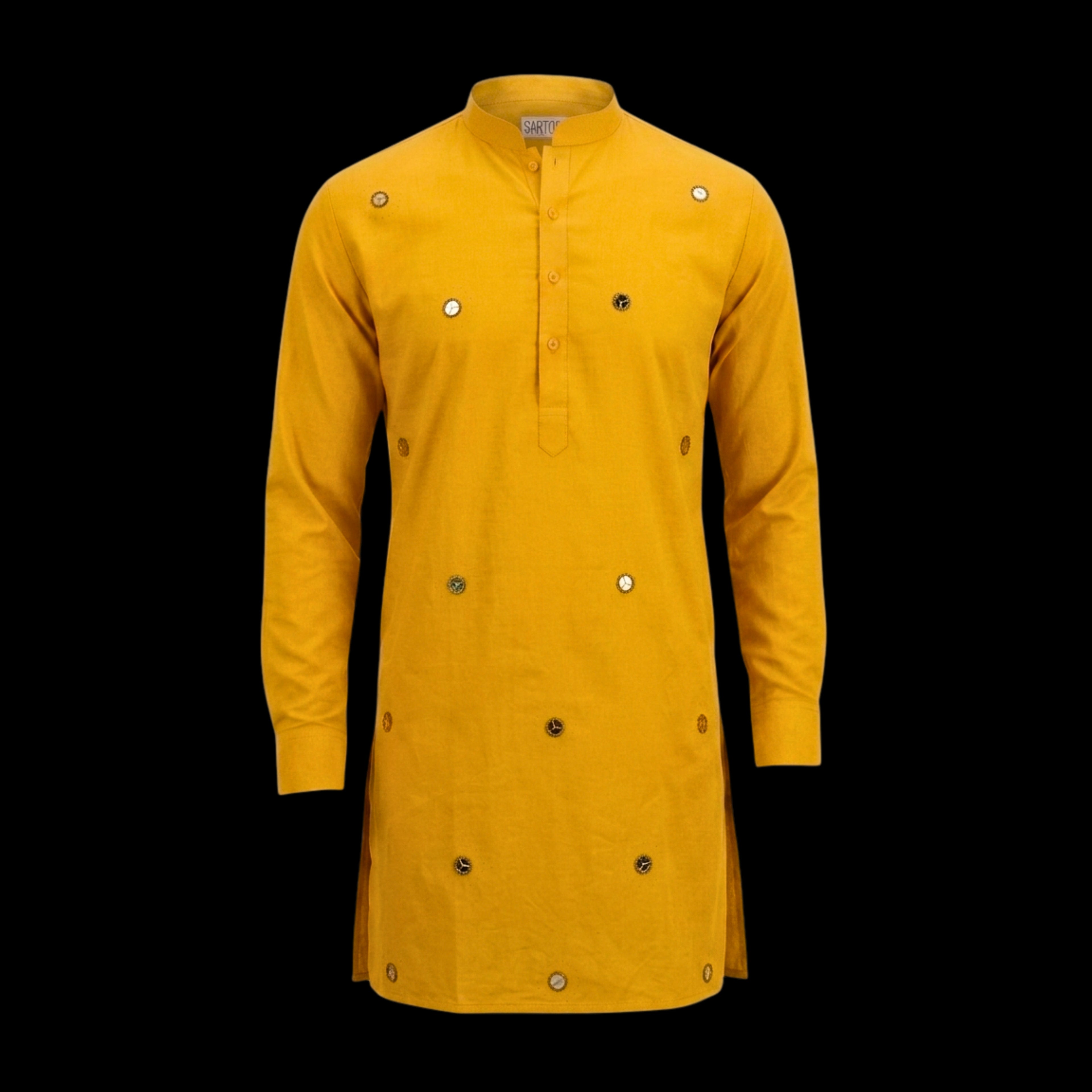 Mirrored Mustard Yellow Kurta