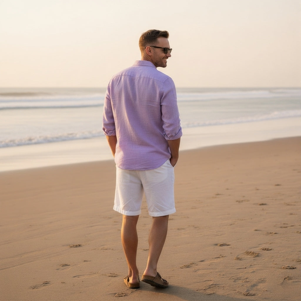 Lavender Aura - Pure Linen Shirt
