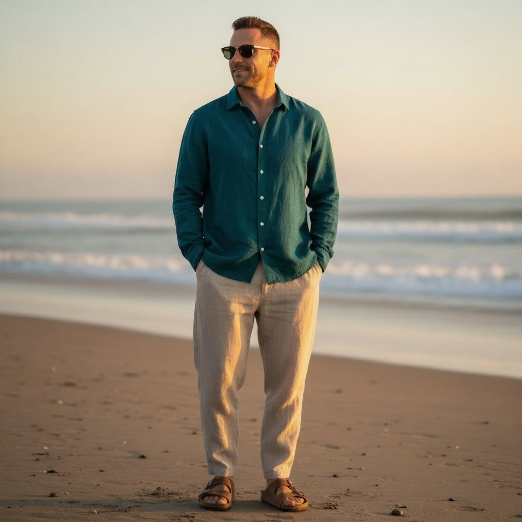 Rama Blue - Pure Linen Shirt