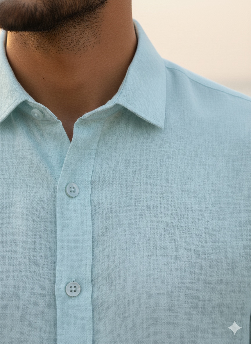 Ocean Haze - Linen Blend Shirt