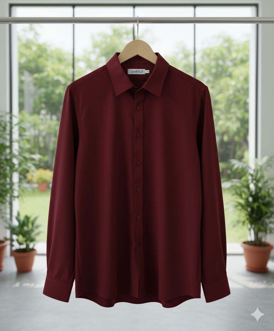 Royal Marron -Synthetic Shirt