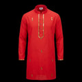 Red Coin Work Kurta