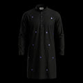 Black Blue-Mirrored Kurta