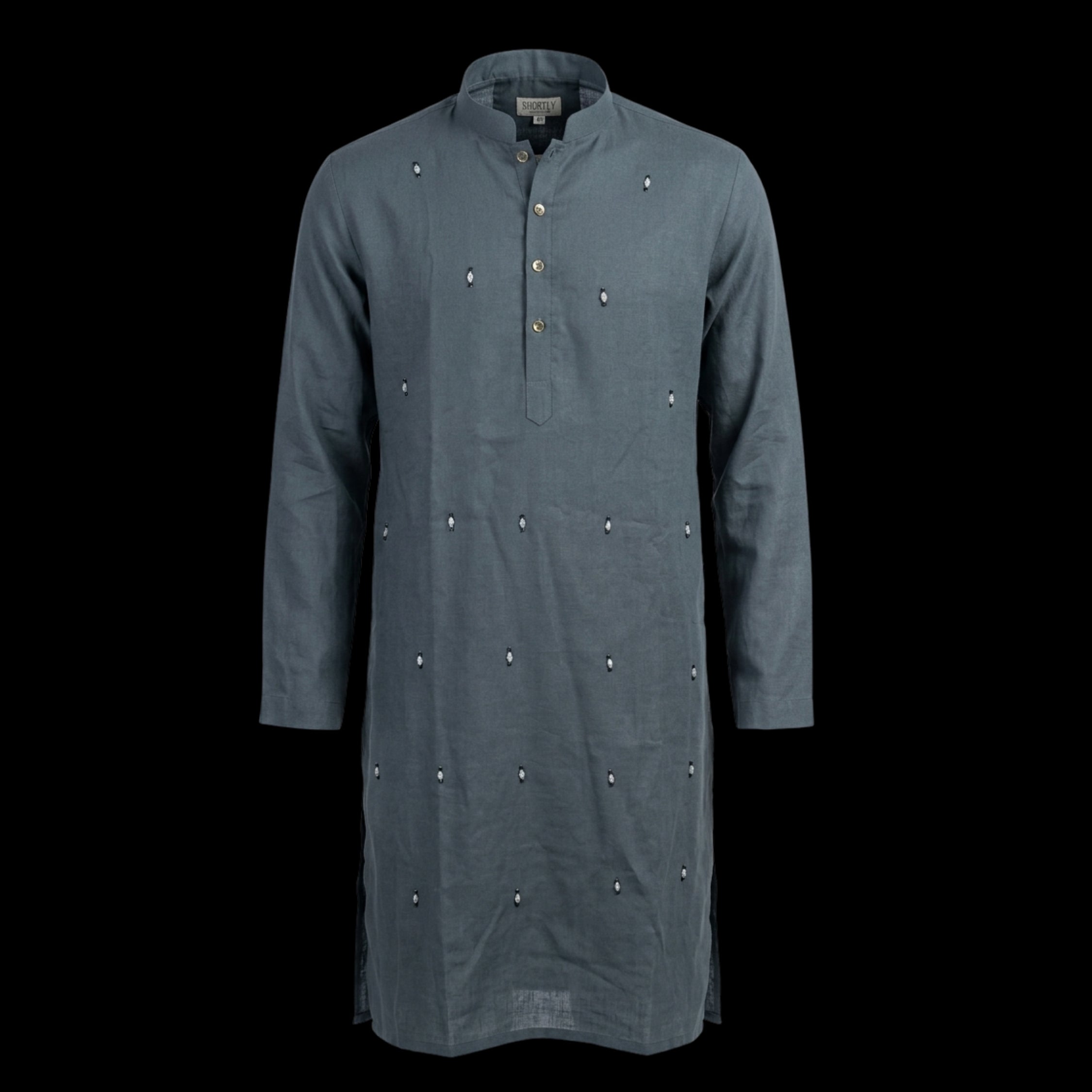 Grey Bead Work Kurta
