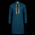 Peacock Blue Coin Work Kurta