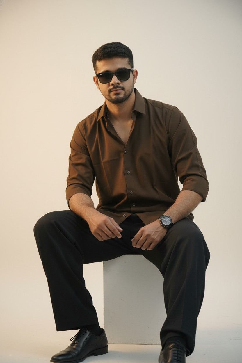 Mocha Hour - Synthetic Shirt