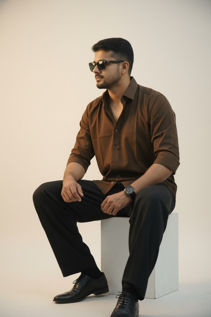 Mocha Hour - Synthetic Shirt