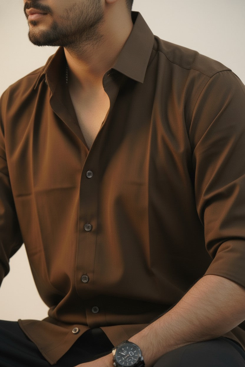 Mocha Hour - Synthetic Shirt