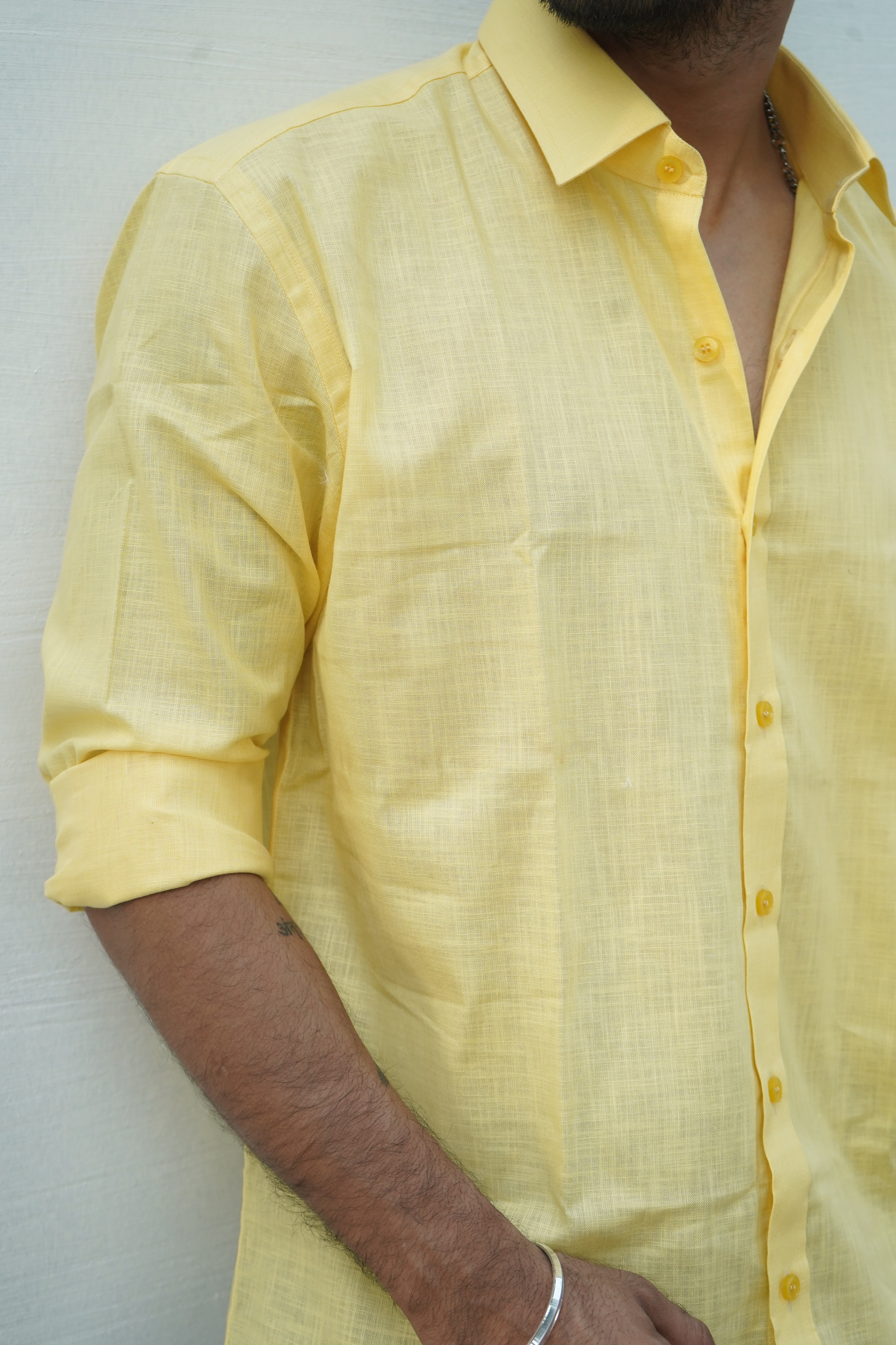 Sunny Yellow - Linen-Cotton Shirt