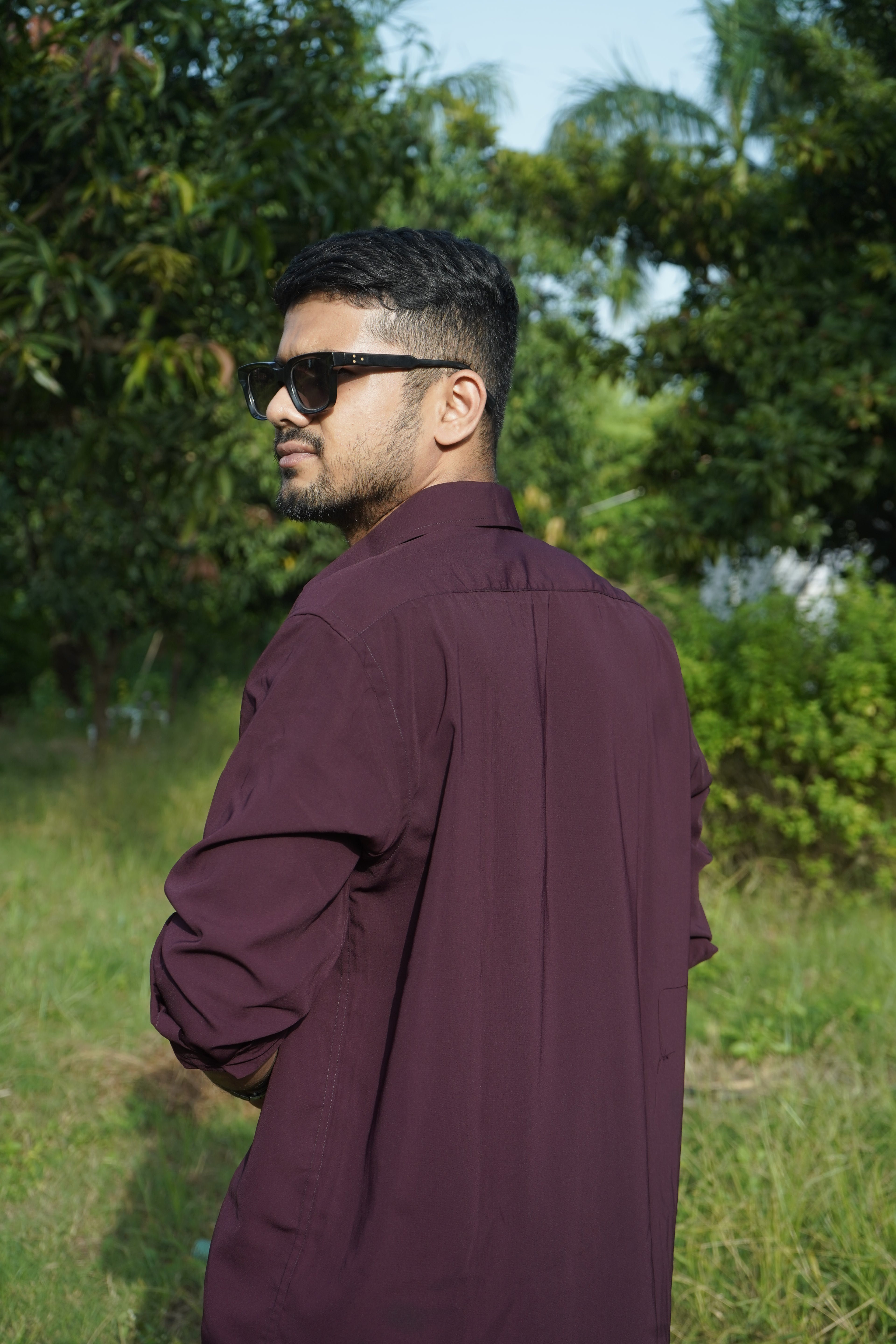 Plum Aura - Synthetic Shirt