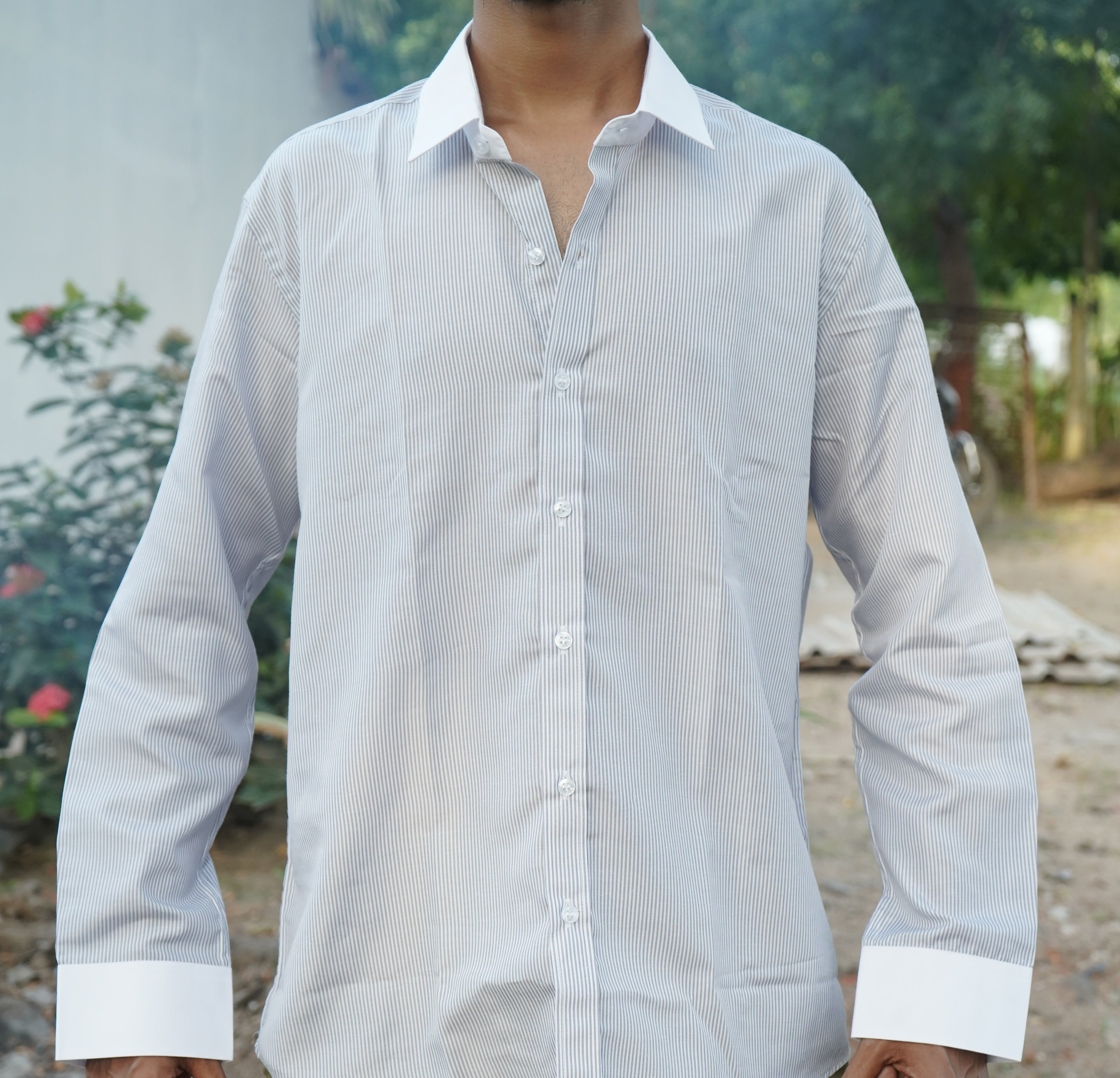 Grey Poise - Stripes Shirt
