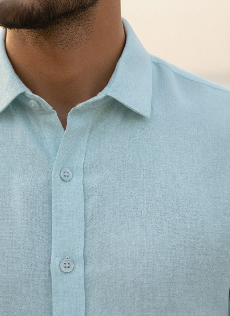 Ocean Haze - Linen Blend Shirt