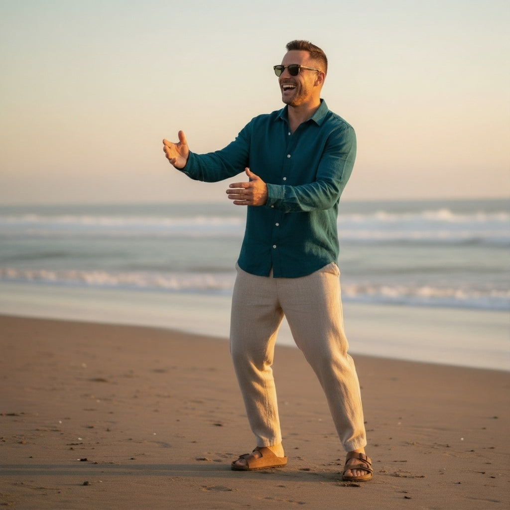 Rama Blue - Pure Linen Shirt