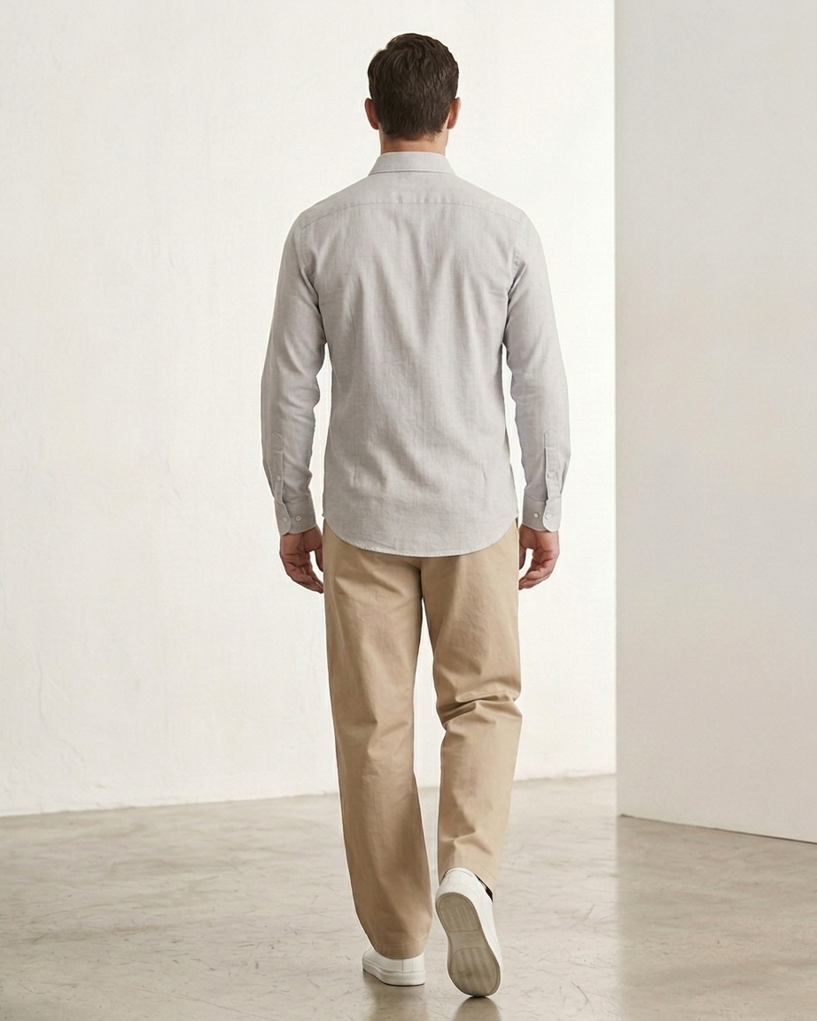 Cloud Grey - Linen Blend Shirt