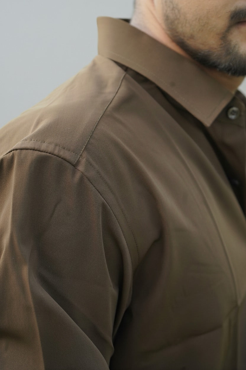 Mocha Hour - Synthetic Shirt