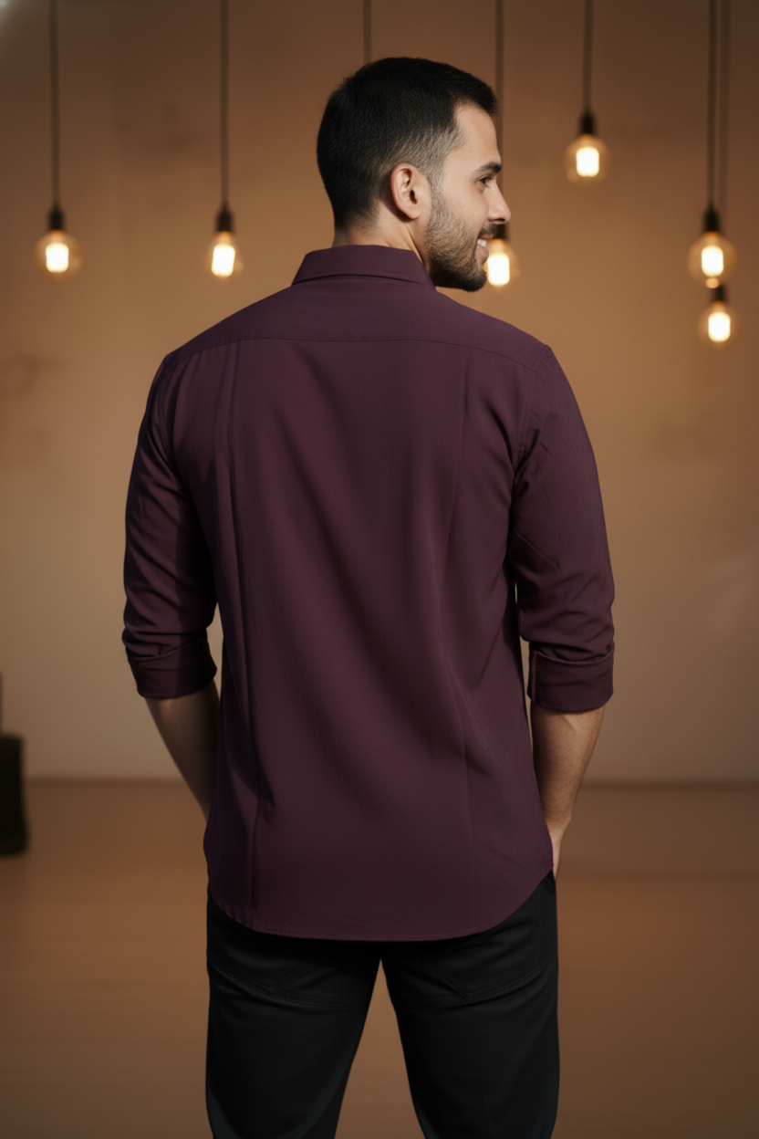 Plum Aura - Synthetic Shirt