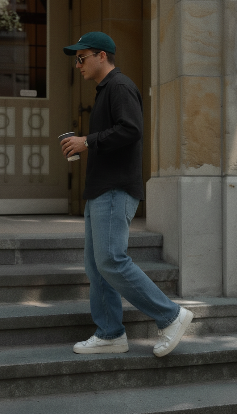 Charcoal Aura - Pure Linen Shirt