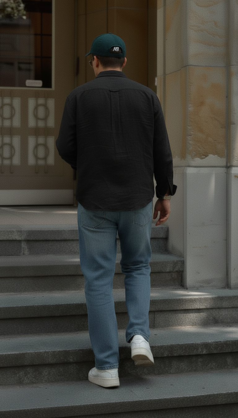 Charcoal Aura - Pure Linen Shirt